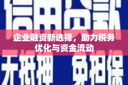 岳麓企业融资新选择，助力税务优化与资金流动