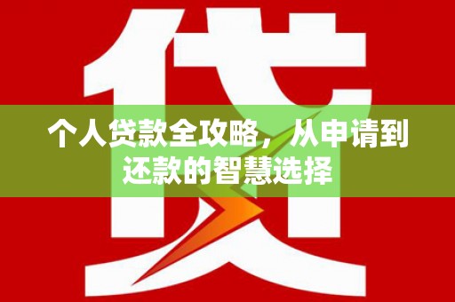 岳麓个人贷款全攻略，从申请到还款的智慧选择