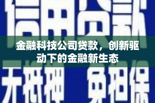 岳麓金融科技公司贷款，创新驱动下的金融新生态