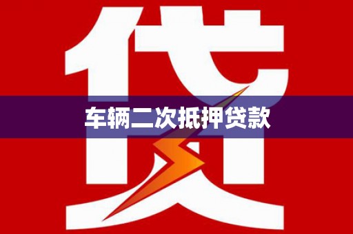 岳麓车辆二次抵押贷款