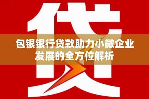 岳麓包银银行贷款助力小微企业发展的全方位解析 岳麓包银银行贷款助力小微企业发展的全方位解析