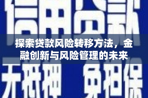 岳麓探索贷款风险转移方法，金融创新与风险管理的未来