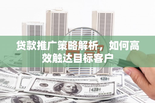 岳麓贷款推广策略解析，如何高效触达目标客户