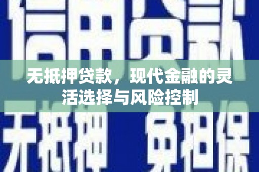岳麓无抵押贷款，现代金融的灵活选择与风险控制
