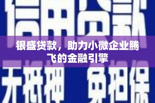岳麓银盛贷款，助力小微企业腾飞的金融引擎