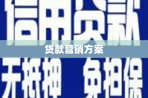岳麓贷款营销方案