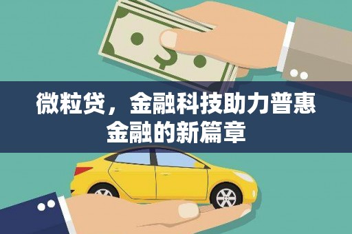 岳麓微粒贷，金融科技助力普惠金融的新篇章