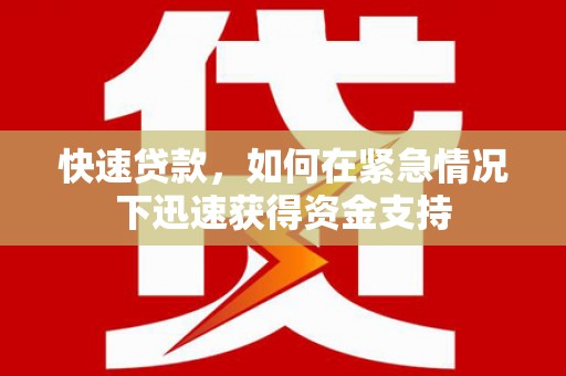 岳麓快速贷款，如何在紧急情况下迅速获得资金支持