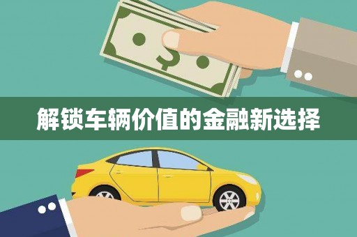 岳麓解锁车辆价值的金融新选择