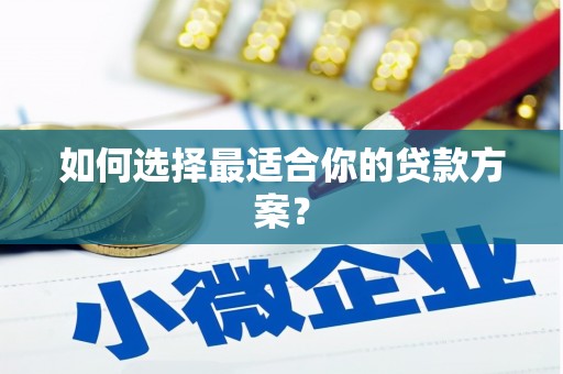 岳麓如何选择最适合你的贷款方案？