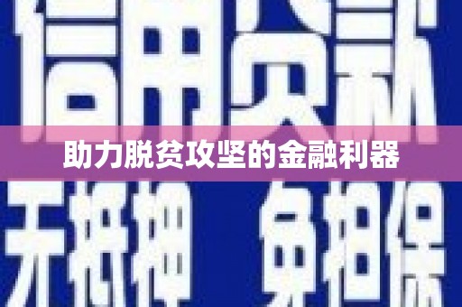 岳麓助力脱贫攻坚的金融利器